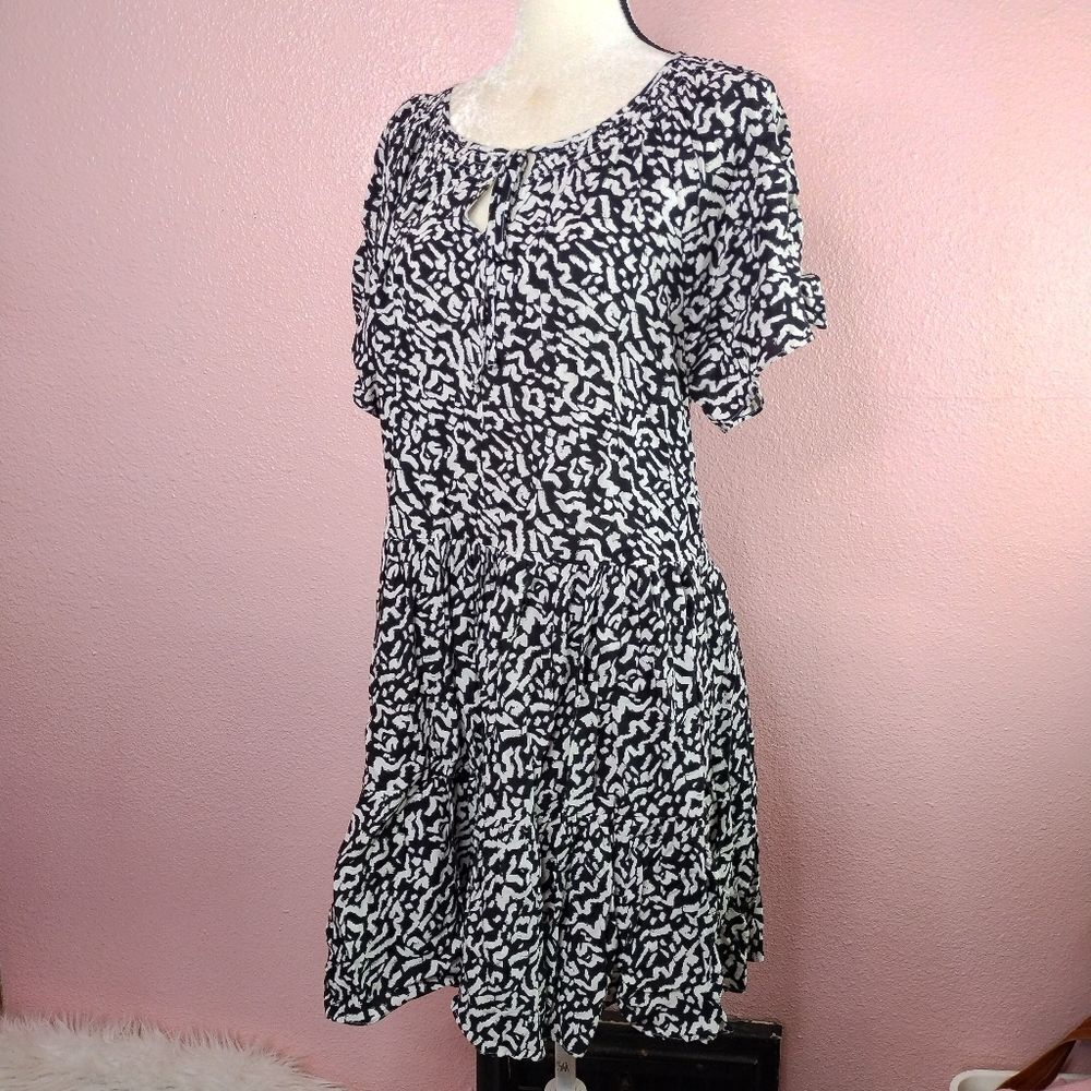 Nine West | Fit And Flare Ruffled‎ Dress Medium
